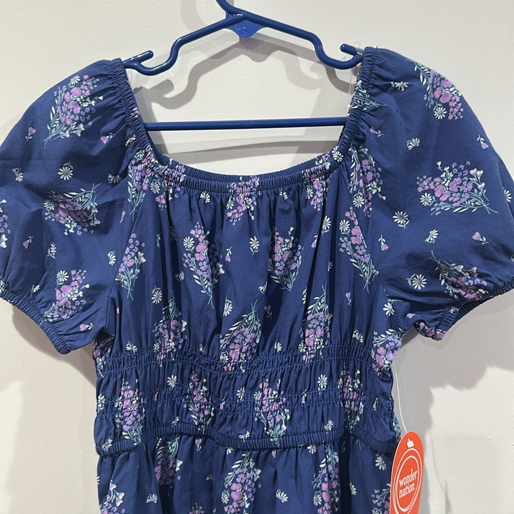 Floral Blue Kids Dress Size Small - Picture 6 of 10